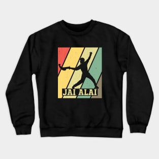 Retro Vintage Jai Alai Pelota Basque Jai Alai Crewneck Sweatshirt